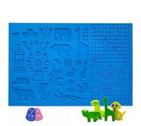 SagaSave Pochoirs de stylo 3D avec doigtiers - Stylos 3D Filament en silicone mat pour enfants, tapis de dessin en silicone