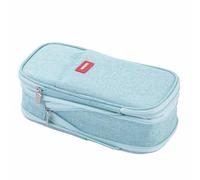 SagaSave Trousse à crayons de grande capacité avec compartiment, fournitures scolaires et de bureau pour adolescents et étudiants, vert menthe, Trousse à crayons de grande capacité