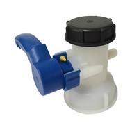 SagaSave Vanne de réservoir IBC, DN50 mâle/75 mm filetage femelle, raccord de réservoir IBC, adaptateur d'eau de rechange, vanne à rabat de robinet de réservoir