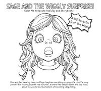 Sage and the Wiggly Surprise!: A Heartwarming Color Me Keepsake Activity and Storybook About Becoming a Big Sibling - With Coloring and Tracing Fun to Build Reading and Writing Skills!