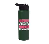 Sage-femme parce que Miracle Worker n'est pas un poste Titre du poste Sage-femme Stainless Steel Insulated Water Bottle