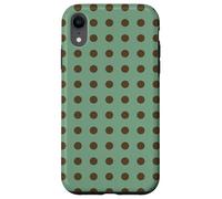 Sage Green and Brown Polka Dots Classic Polkadots Coque pour iPhone XR