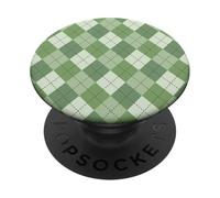 Sage Green Argyle Print Rhombus Geometric Modern PopSockets PopGrip Adhésif