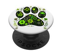 Sage Green Dog Paw Print Phone Button Pop Up Grip Dog Theme PopSockets PopGrip Adhésif