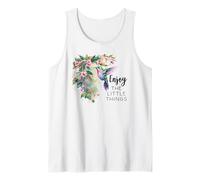 Sage Green Hummingbird Enjoy The Little Things Humming Bird Débardeur