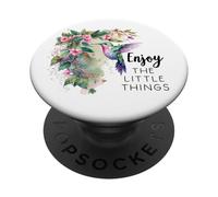 Sage Green Hummingbird Enjoy The Little Things Humming Bird PopSockets PopGrip Adhésif