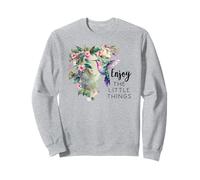 Sage Green Hummingbird Enjoy The Little Things Humming Bird Sweatshirt