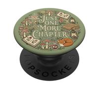 Sage Green Just One More Chapter Bookish Cottagecore Book PopSockets PopGrip Adhésif