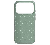 Sage Green Polka Dots Aesthetic Polkadots Minimalist Women Coque pour iPhone 17 Pro