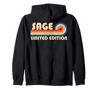 SAGE Surname Retro Vintage 80s 90s Birthday Reunion Sweat à Capuche