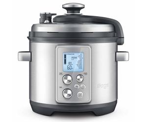 Sage The Fast Slow Go Pro, Acier Inoxydable Brossé | Cuisson Adaptative Pression et Lente, 11 Réglages, Écran LCD, Couvercle Triple Sécurité; Dégagement Vapeur Mains Libres