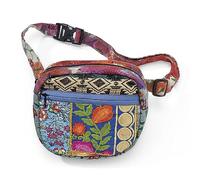 SAGEFINDS Sac banane bohème patchwork pour femme | Sac banane élégant pour la taille | Sac à bandoulière tendance | Sangle réglable | Sac à main design pour voyage, shopping, festival de musique,