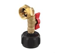 SageFurned Adaptateur de recharge de propane à 90 degrés en laiton massif avec valve marche/arrêt pour QCC1, connecteur de remplissage facile pour réservoirs de 0,5 kg vers grands cylindres, résistant