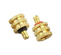 SageFurned Adaptateur MMCX vers RP-SMA coudé 50 ohms Doré (IPX) | Impédance de 50 ohms, angle droit, transmission du signal sans perte, boîtier robuste