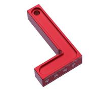 SageFurned Aide de positionnement à 90° en aluminium pour charpentier, serre-joint robuste pour le montage précis des tiroirs et des boîtes, 75 x 45 x 15 mm, rouge