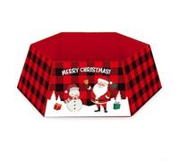SageFurned Anneau de sapin de Noël en métal avec flocon de neige imprimé, support de base pour décorations de sapin de Noël (03)