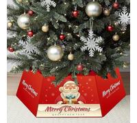 SageFurned Anneau de sapin de Noël en métal avec flocon de neige imprimé, support de base pour décorations de sapin de Noël (01)