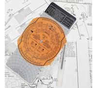 SageFurned Aviatik Traceur rotatif à 360° avec curseur de calcul, règle de vol en ABS transparent pour navigation et planification de vols, outil robuste pour pilotes (CRP-1)