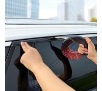 SageFurned Bande de protection pour bordure étanche 10 mm (3 pour M) - Noir - Anti-âge - Bande chromée noire pour pare-chocs de voiture