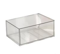 SageFurned Boîte de rangement de bureau en acrylique transparent avec tiroirs, armoire de rangement transparente pour fournitures de bureau et cosmétiques, 17 x 7,5 x 4,5 cm (D)