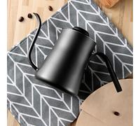 SageFurned Bouilloire à bec verseur avec thermomètre, cafetière à col de cygne pour infusage précis, pour théière en acier inoxydable, 550 ml, noir