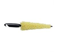 SageFurned Brosse de roue de voiture pour nettoyage des pneus et des jantes, cube de lavage portable avec tête éponge pour voiture, SUV, camion, jaune