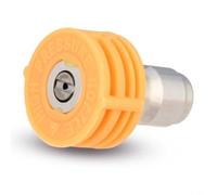 SageFurned Buses haute pression en acier inoxydable 1 4 pouces Quick Connect pour lavage de voiture 0° 15° 25° 40° Angle de faisceau (jaune)