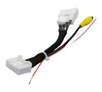 SageFurned Câble adaptateur 12 V 30 broches pour caméra de recul Toyota - Remplacement pour Corolla RAV4 Highlander - Standard pour entrée vidéo RCA - Blanc