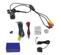 SageFurned Caméra de voiture universelle AHD 1080P, objectif fisheye 170° avec détection de point mort ADAS et buzzer, pleine couleur pour vision nocturne pour le stationnement et