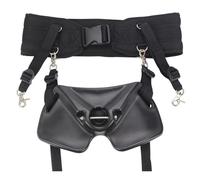SageFurned Ceinture de pêche réglable avec rembourrage en mousse EVA et plaque avant en ABS, pour support de canne à cardan pour Combo, longueur de ceinture de 84 cm, noir
