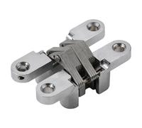 SageFurned Charnière invisible pour porte pliante, charnière de porte dissimulée en acier inoxydable avec corps en alliage de zinc, capacité de 30 kg, 19 x 95 mm, compatible avec portes en bois