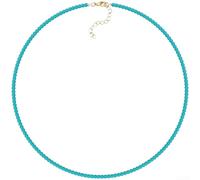 SageFurned Collier en pierre naturelle de 4 mm réglable fabriqué à la main | Véritables pierres naturelles, grain unique, rose vif, turquoise, blanc perle, bijoux fantaisie de qualité supérieure