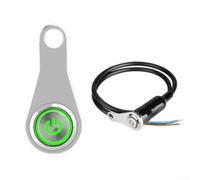 SageFurned Commutateur LED Vert Metal Auto-Bloquant pour moto Commutateur(Green)