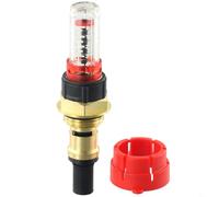 SageFurned Débitmètre en laiton pour collecteur de chauffage au sol DN25, régulateur de débit d'eau de 0 à 5 l/min avec verre de vue amovible, vanne de contrôle de température pour systèmes de