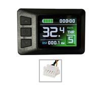 SageFurned Écran LCD-7C pour vélo électrique KT 24 V-48 V avec connecteur SM, tableau de bord LCD couleur pour contrôleur KT, ordinateur de cyclisme avec affichage du code d'erreur et visibilité