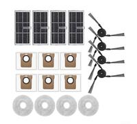 SageFurned Ensemble de 14 pièces de rechange pour aspirateur robot Xiaomi Mijia M40 D110CN, 4 brosses latérales, 4 filtres HEPA, 4 serpillères, 6 sacs à poussière, kit de nettoyage haute efficacité