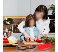 SageFurned Ensemble de cuiseur à œufs en silicone pour micro-ondes, technologie de chauffage rapide brevetée, deux zones de cuisson pour œufs brouillés et œufs au plat, résistant à la chaleur et