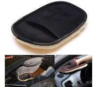 SageFurned Gant de lavage de voiture pour nettoyage automobile, gant en laine synthétique et fibre avec brosse douce pour la surface, nettoyant en mousse anti-rayures pour carrosserie, verre, meubles