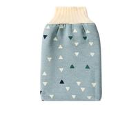 SageFurned Gants de bain exfoliants avec manchette élastique pour un nettoyage doux de la peau et une expérience de douche semblable au spa, bleu