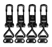 SageFurned GH-4001 Lot de 4 loquets à bascule réglables en acier noir, capacité de charge de 100 kg, fixation rapide pour boîtes, armoires, casiers, portes, véhicules, faciles à monter