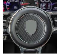 SageFurned Housse de volant en fibre de carbone pour Porsche, Panamera, Cayenne, Macan, 911 et 718 - Prise en main améliorée, design ergonomique pour une installation facile, noir