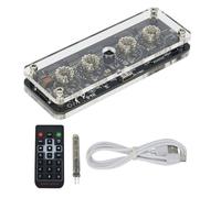 SageFurned IN8 Horloge à tube Nixie à 4 chiffres avec design créatif et rétroéclairage LED pour chaque bureau Horloge tube Nixie Tube lumineux Horloge IPS Écran couleur Horloge numérique DIY