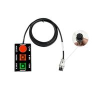 SageFurned Interrupteur à pied en fer à un bouton pour machines de gravure CNC, compatible avec les systèmes JYH04/JYS4/JYSE4/JYX4/Machh, alliage d'aluminium, connecteur aéronautique ou USB