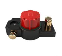 SageFurned Interrupteur de séparation de batterie de voiture 12 V 24 V, interrupteur de masse en cuivre pur pour voiture, camion, isolateur coupé, borne de pôle, 15-17 mm, noir