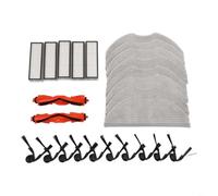 SageFurned Kit Accessoires pour Xiaomi pour s40 OV81 - Brosse Principale Latérale Chiffon - Rechange Robot Aspirateur - Nettoyage pour sol Tapis - Ensemble Complet pour A B C(C)
