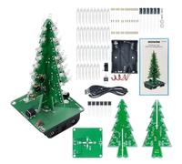 SageFurned Kit de construction de sapin de Noël clignotant à LED - 7 couleurs - Kit électronique avec musique - Soudure sur platine - Jouet éducatif pour étudiants et loisirs