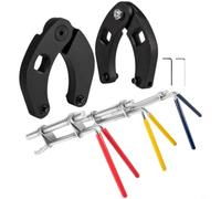 SageFurned Kit d'outils d'étanchéité hydraulique réglable en acier pour case tracteur 580 piston cylindre réparation avec poignée antidérapante