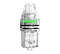 SageFurned Lampe de pêche sous-marine LED pour attirer les poissons, lampe flash 360° compatible avec leurres, fonctionne jusqu'à 640 m de profondeur, batterie remplaçable, rouge/bleu/jaune/blanc/vert