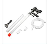 SageFurned Laveuse pneumatique de sable et échangeur d'eau pour petits aquariums, outil de nettoyage semi-automatique avec kit de 7 pièces, noir