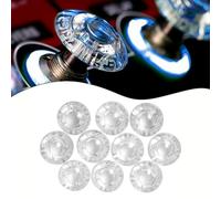 SageFurned Lot de 10 embouts d'interrupteur à pied transparents pour pédales d'effet Mooer - Capuchons en plastique de 23 mm avec douille de 10 mm - LED de 6 mm de haut - Design visible - Remplacement